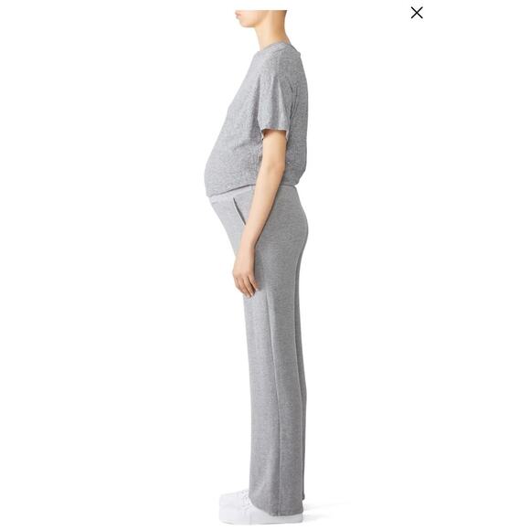Monrow Maternity Dolman Jumpsuit in Gray Size Large - Picture 3 of 10